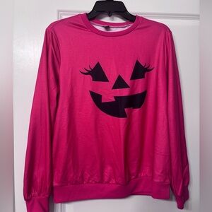 SHEIN hot pink Halloween sweatshirt.  Lightweight size M